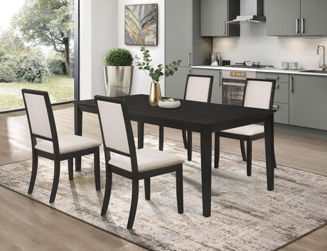 Louise Black and Cream 5-Piece Dining Set from Coaster - Luna Furniture