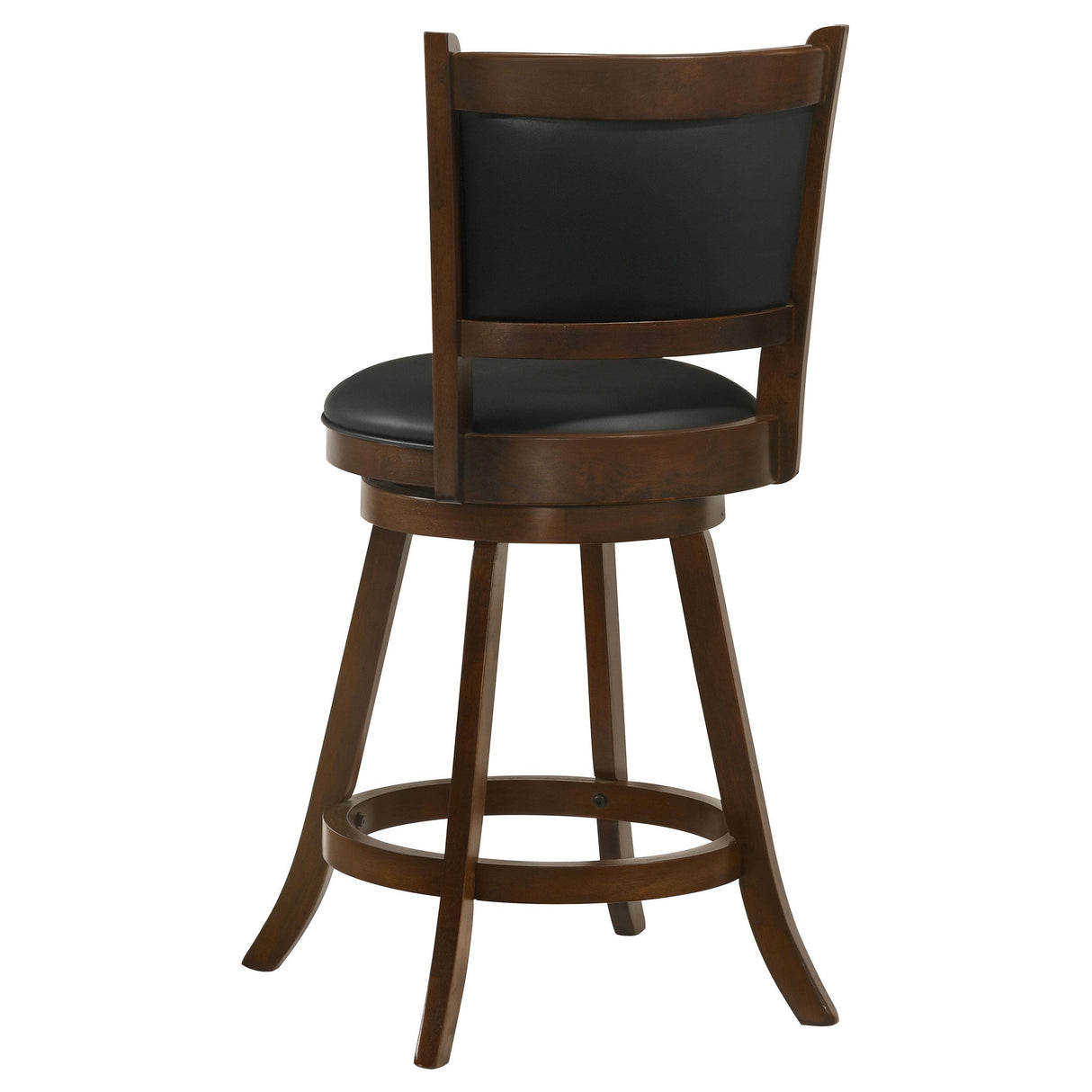 Broxton Chestnut and Black Upholstered Swivel Counter Height Stools, Set of 2 from Coaster - Luna Furniture