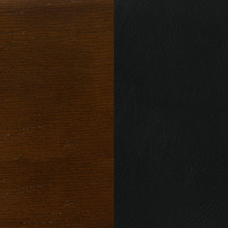 Broxton Chestnut and Black Upholstered Swivel Counter Height Stools, Set of 2 from Coaster - Luna Furniture