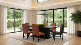 Stanton Black Rectangle Pedestal Dining Table from Coaster - Luna Furniture