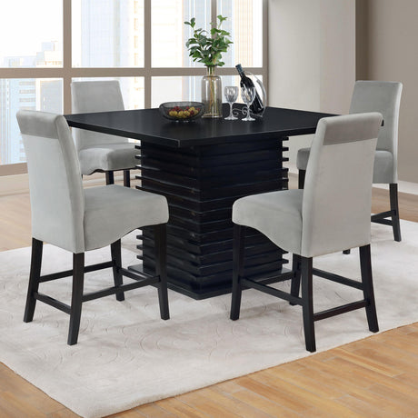 Stanton Black and Gray 5-Piece Dining Set from Coaster - Luna Furniture