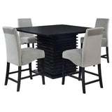 Stanton Black and Gray 5-Piece Dining Set from Coaster - Luna Furniture
