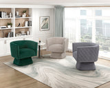 Candace Taupe Velvet Swivel Accent Chair from Homelegance - Luna Furniture