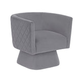 Candace Gray Velvet Swivel Accent Chair from Homelegance - Luna Furniture