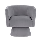 Candace Gray Velvet Swivel Accent Chair from Homelegance - Luna Furniture