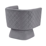 Candace Gray Velvet Swivel Accent Chair from Homelegance - Luna Furniture