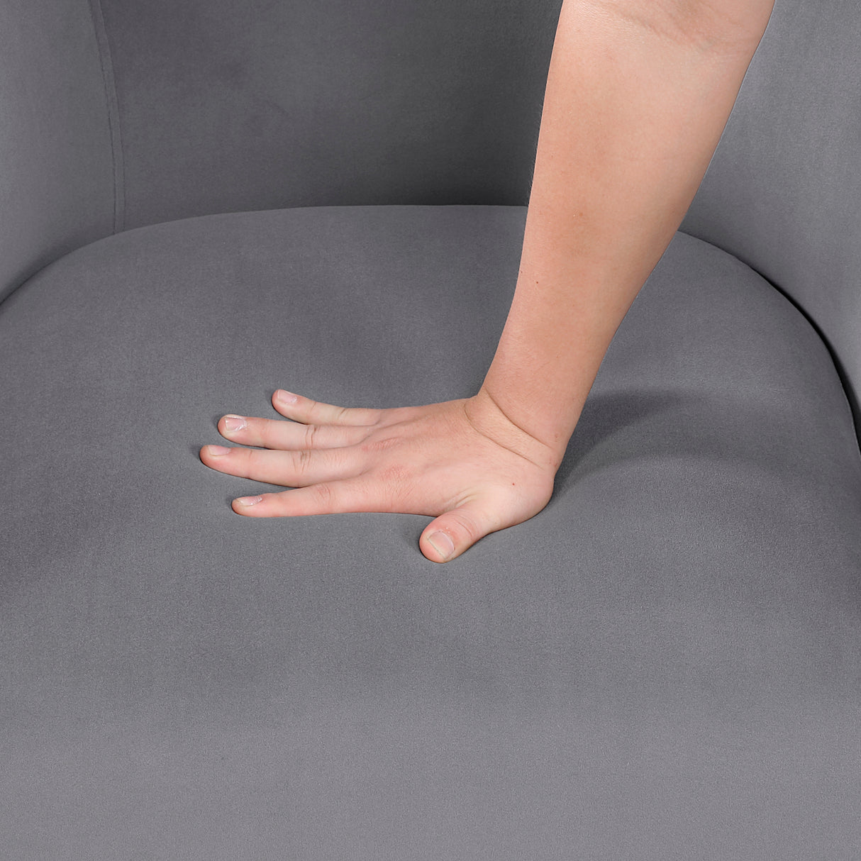 Candace Gray Velvet Swivel Accent Chair from Homelegance - Luna Furniture