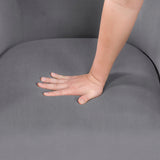 Candace Gray Velvet Swivel Accent Chair from Homelegance - Luna Furniture