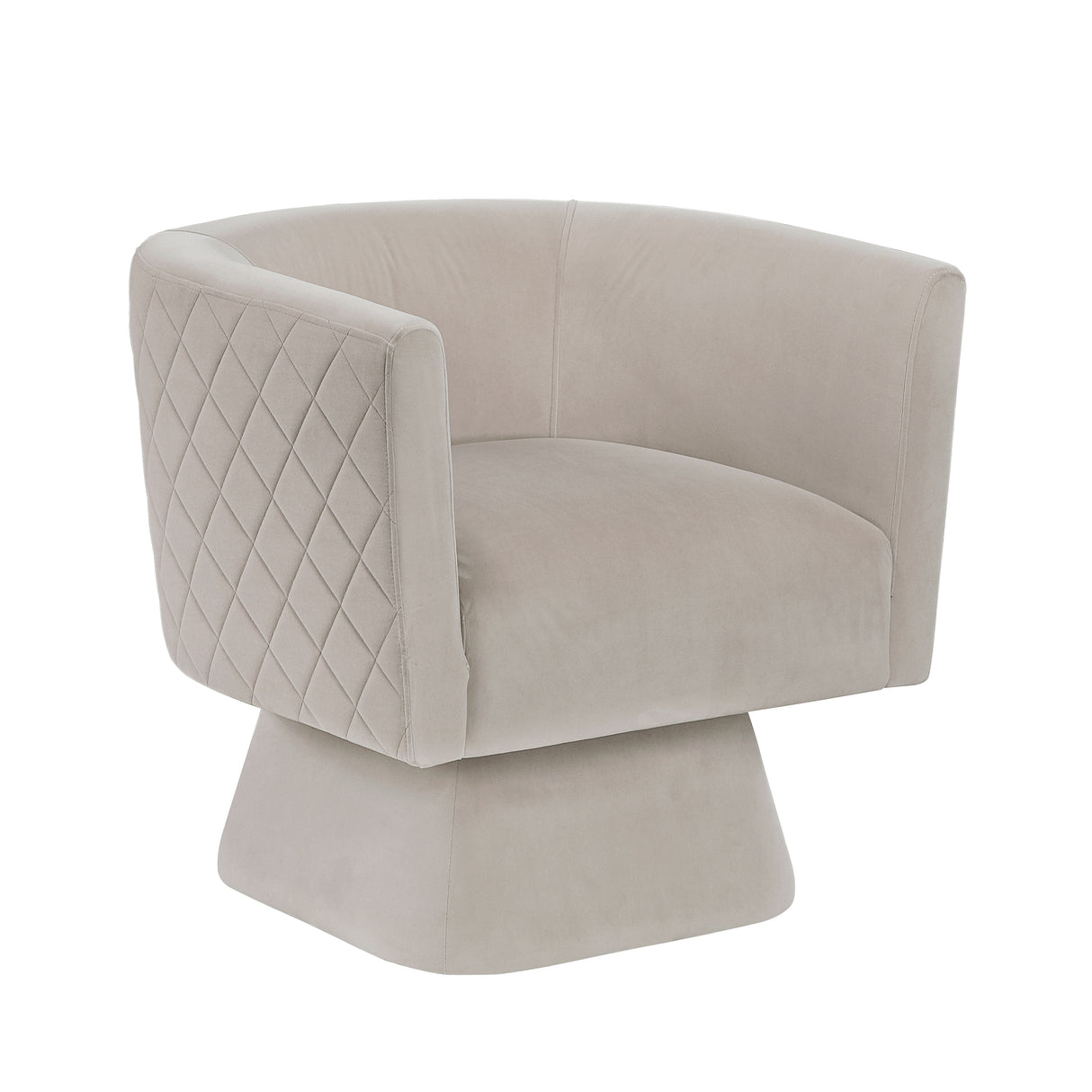 Candace Taupe Velvet Swivel Accent Chair from Homelegance - Luna Furniture