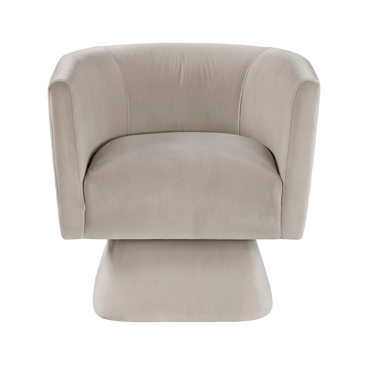 Candace Taupe Velvet Swivel Accent Chair from Homelegance - Luna Furniture