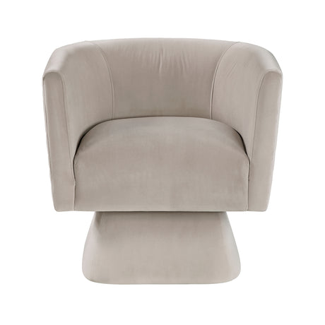 Candace Taupe Velvet Swivel Accent Chair from Homelegance - Luna Furniture