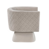Candace Taupe Velvet Swivel Accent Chair from Homelegance - Luna Furniture