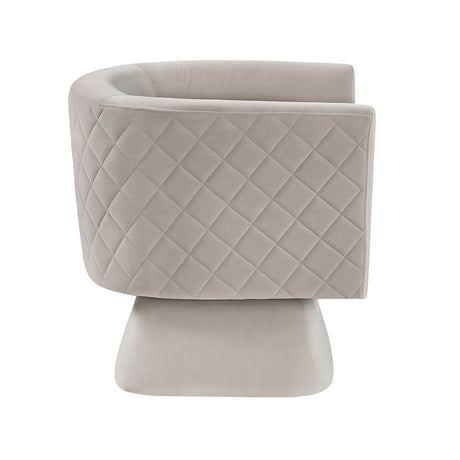 Candace Taupe Velvet Swivel Accent Chair from Homelegance - Luna Furniture