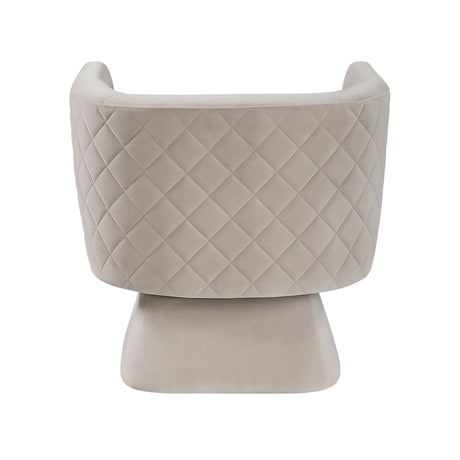 Candace Taupe Velvet Swivel Accent Chair from Homelegance - Luna Furniture