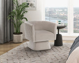 Candace Taupe Velvet Swivel Accent Chair from Homelegance - Luna Furniture