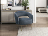 Roslyn Dark Gray Velvet Accent Chair from Homelegance - Luna Furniture