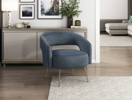 Roslyn Dark Gray Velvet Accent Chair from Homelegance - Luna Furniture