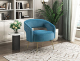 Roslyn Dark Teal Velvet Accent Chair from Homelegance - Luna Furniture