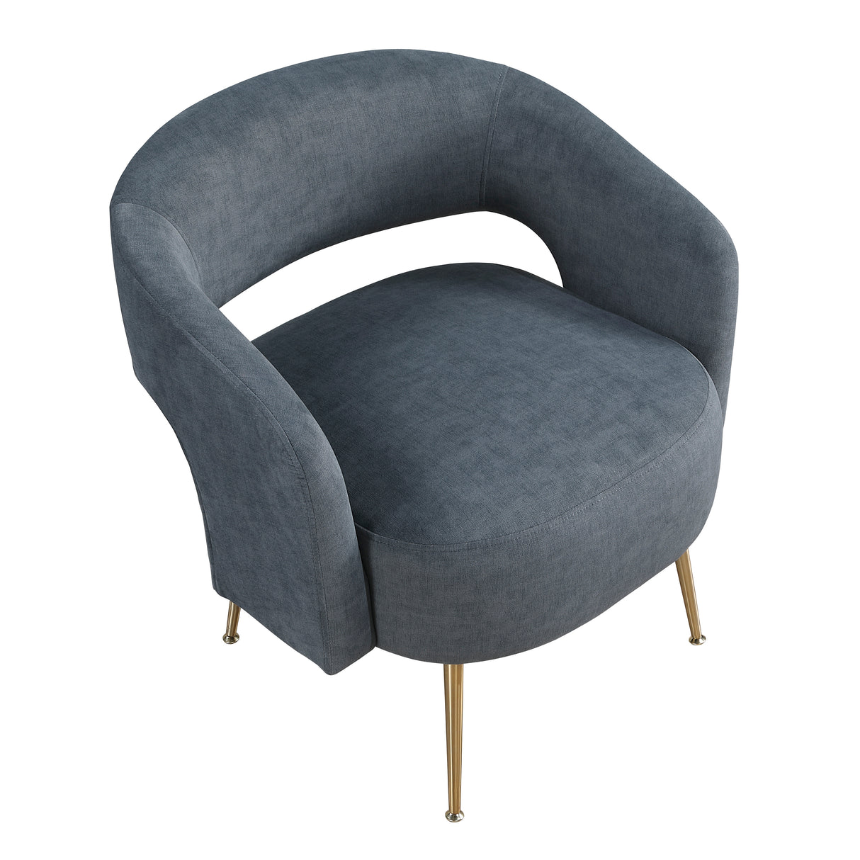 Roslyn Dark Gray Velvet Accent Chair from Homelegance - Luna Furniture