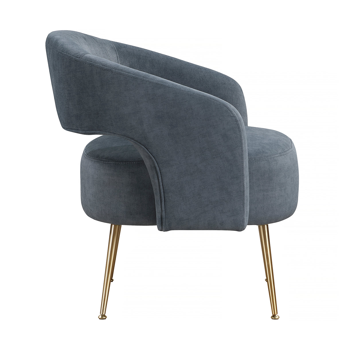 Roslyn Dark Gray Velvet Accent Chair from Homelegance - Luna Furniture