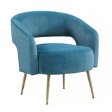 Roslyn Dark Teal Velvet Accent Chair from Homelegance - Luna Furniture