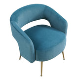 Roslyn Dark Teal Velvet Accent Chair from Homelegance - Luna Furniture