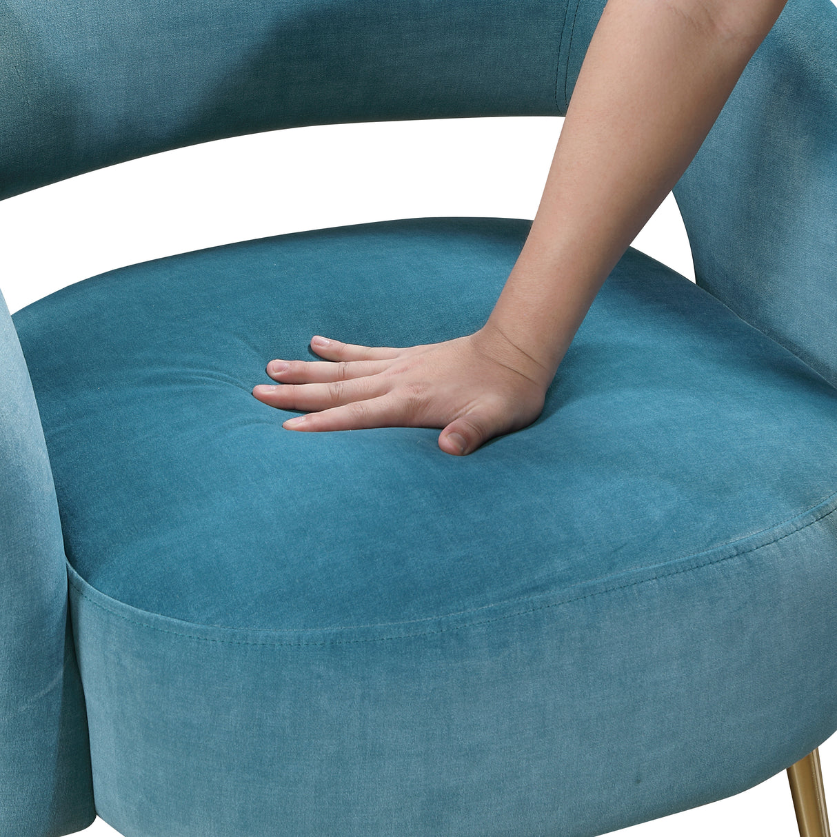 Roslyn Dark Teal Velvet Accent Chair from Homelegance - Luna Furniture