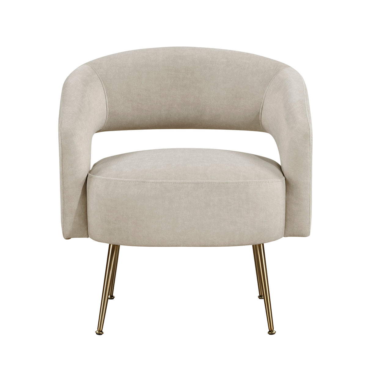 Roslyn Taupe Velvet Accent Chair from Homelegance - Luna Furniture
