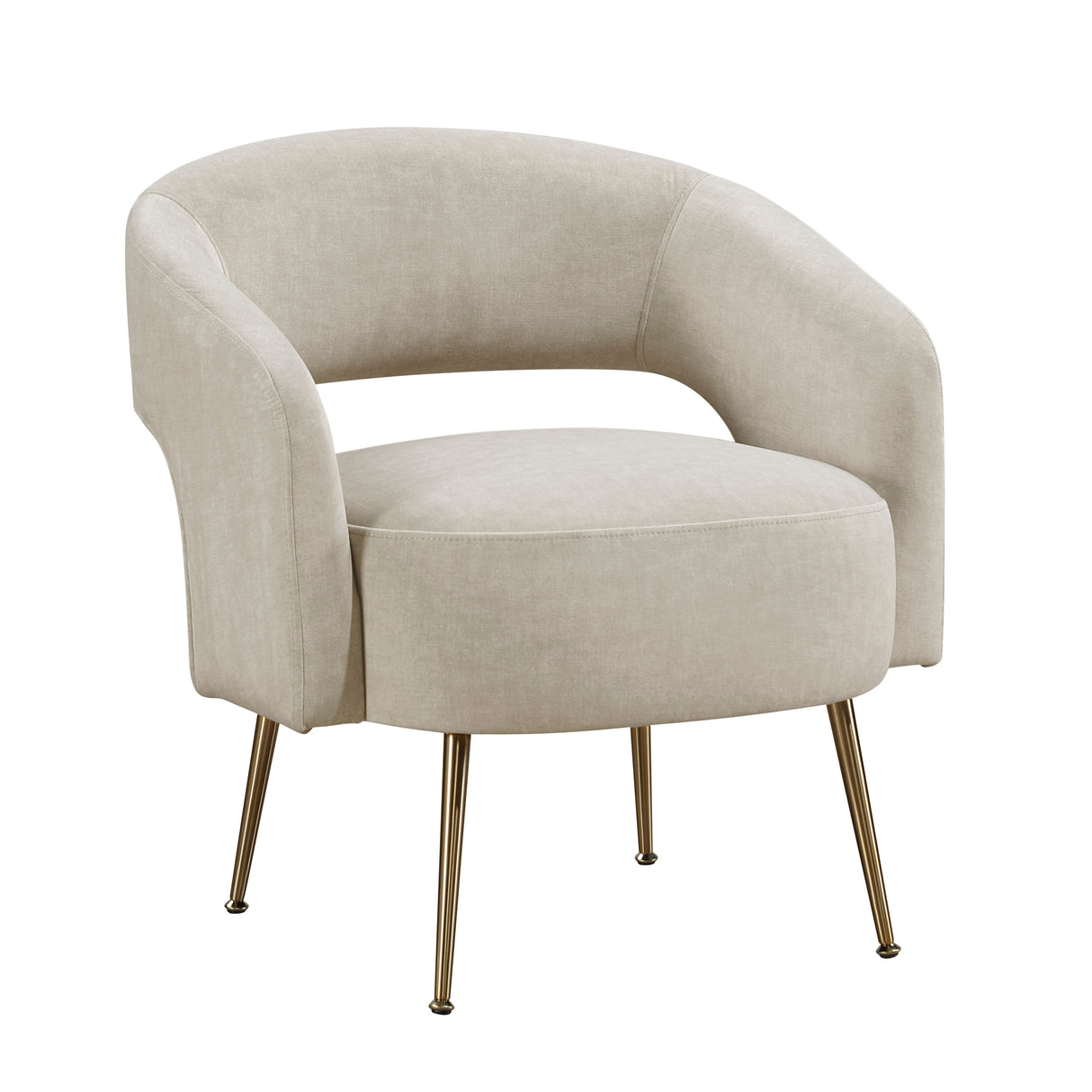 Roslyn Taupe Velvet Accent Chair from Homelegance - Luna Furniture
