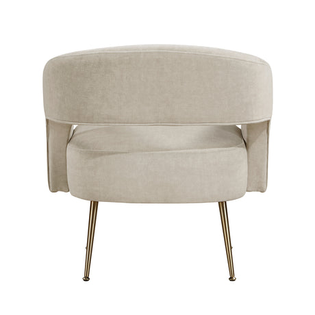 Roslyn Taupe Velvet Accent Chair from Homelegance - Luna Furniture