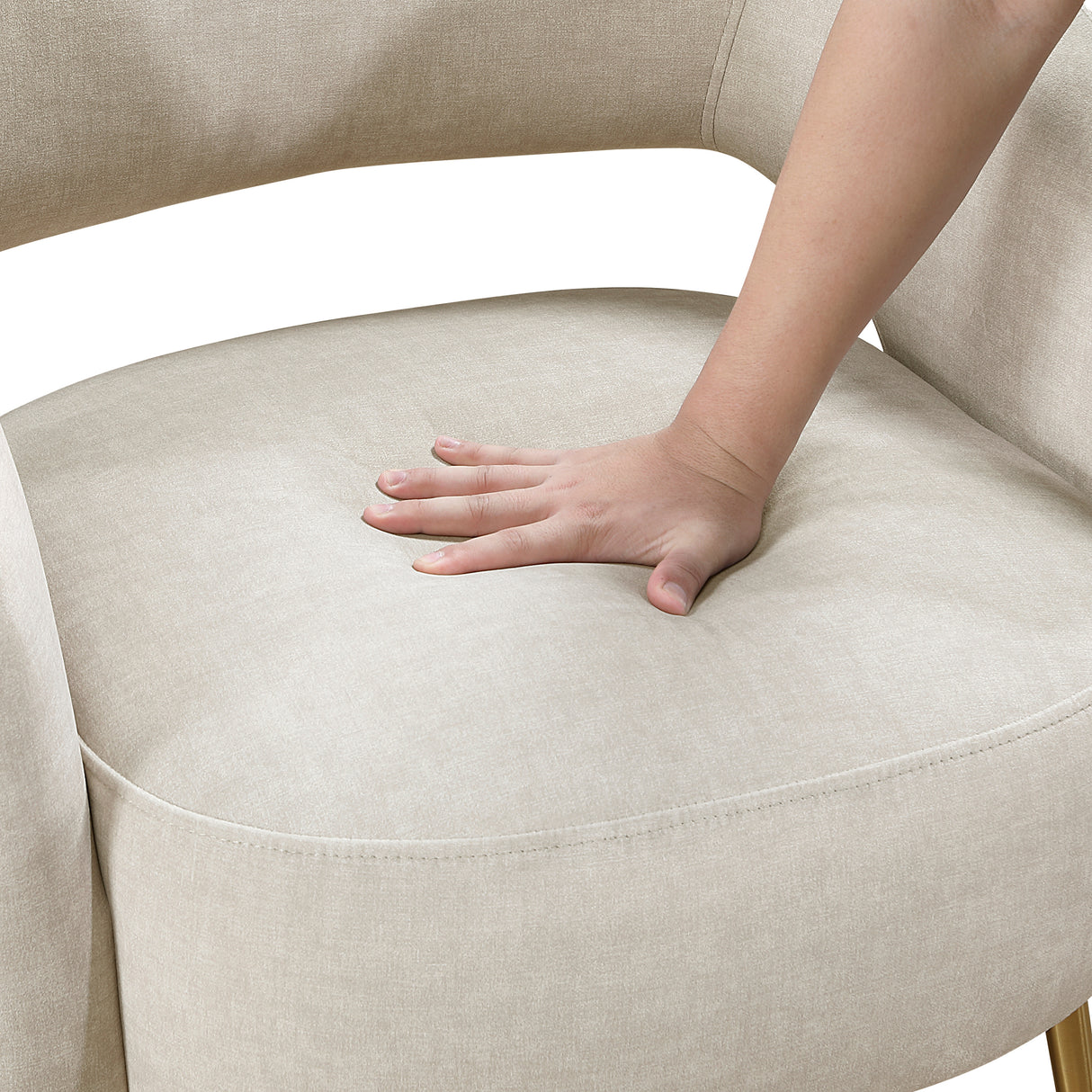 Roslyn Taupe Velvet Accent Chair from Homelegance - Luna Furniture