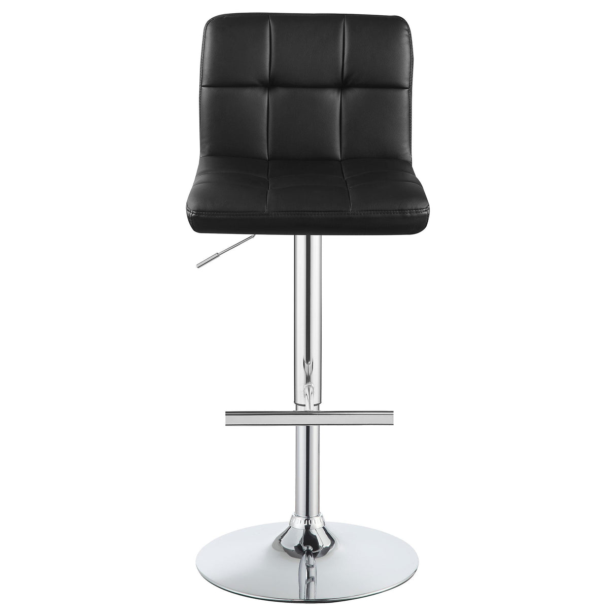 Lenny Black Upholstered Adjustable Bar Stool, Set of 2 from Coaster - Luna Furniture