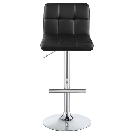 Lenny Black Upholstered Adjustable Bar Stool, Set of 2 from Coaster - Luna Furniture
