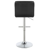Lenny Black Upholstered Adjustable Bar Stool, Set of 2 from Coaster - Luna Furniture