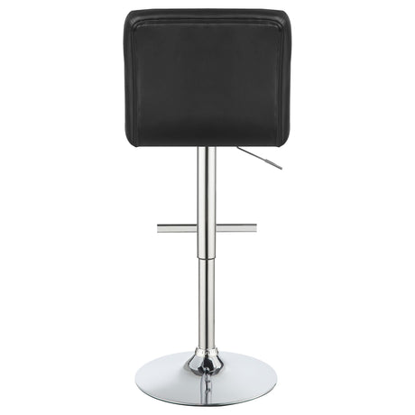 Lenny Black Upholstered Adjustable Bar Stool, Set of 2 from Coaster - Luna Furniture