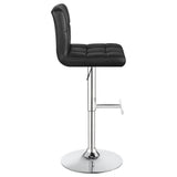 Lenny Black Upholstered Adjustable Bar Stool, Set of 2 from Coaster - Luna Furniture