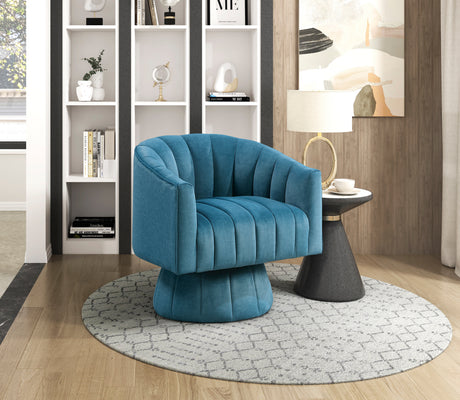 Bristol Dark Teal Swivel Chair from Homelegance - Luna Furniture