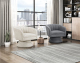 Eve Gray Swivel Chair from Homelegance - Luna Furniture