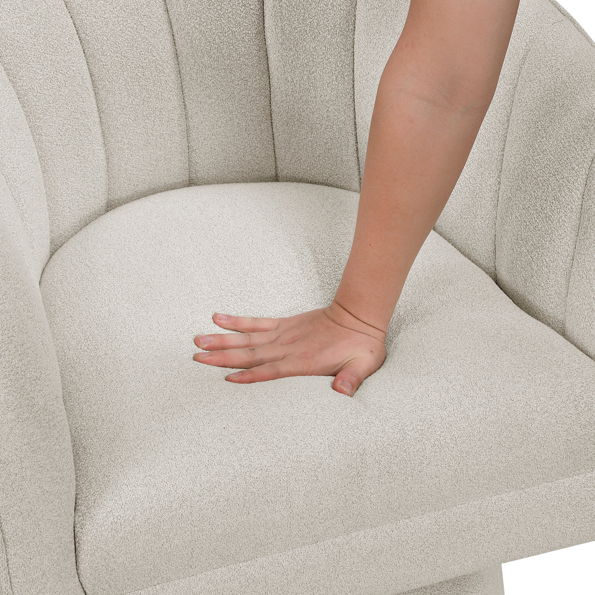 Eve Beige Swivel Chair from Homelegance - Luna Furniture