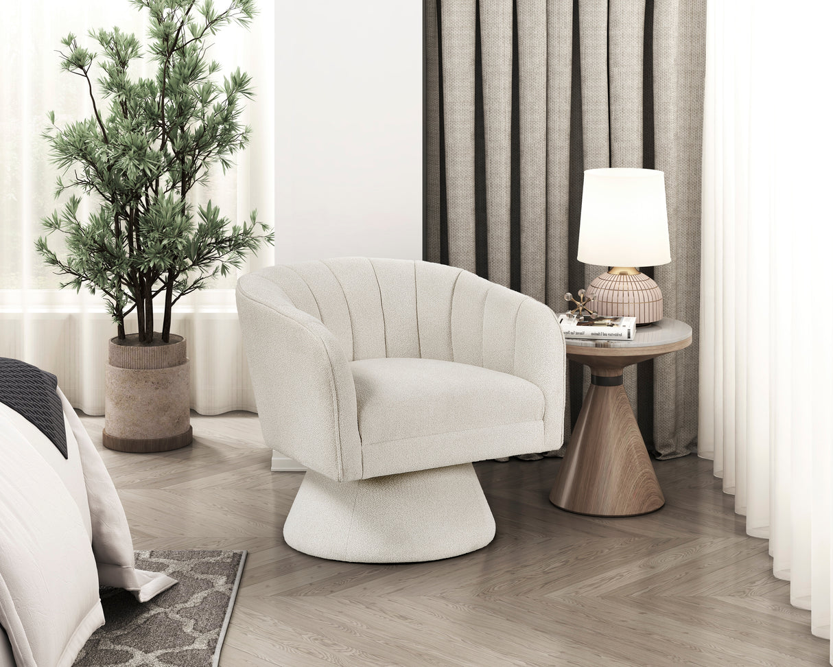 Eve Beige Swivel Chair from Homelegance - Luna Furniture