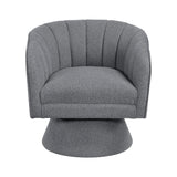 Eve Gray Swivel Chair from Homelegance - Luna Furniture