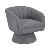 Eve Gray Swivel Chair from Homelegance - Luna Furniture
