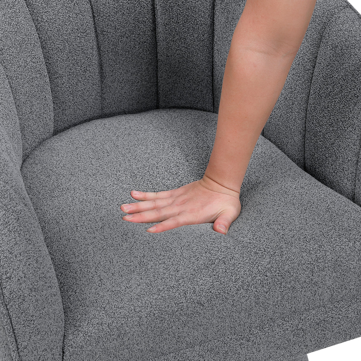 Eve Gray Swivel Chair from Homelegance - Luna Furniture