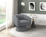Eve Gray Swivel Chair from Homelegance - Luna Furniture