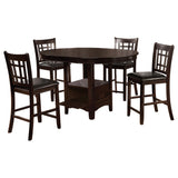 Lavon Espresso and Black 5-Piece Counter Height Dining Set from Coaster - Luna Furniture