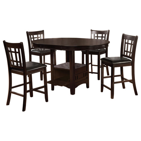 Lavon Espresso and Black 5-Piece Counter Height Dining Set from Coaster - Luna Furniture