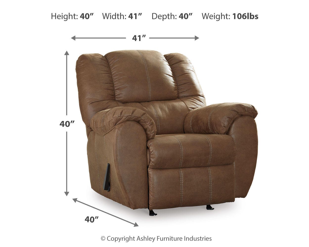 Ashley McGann Saddle Recliner – Luna Furniture