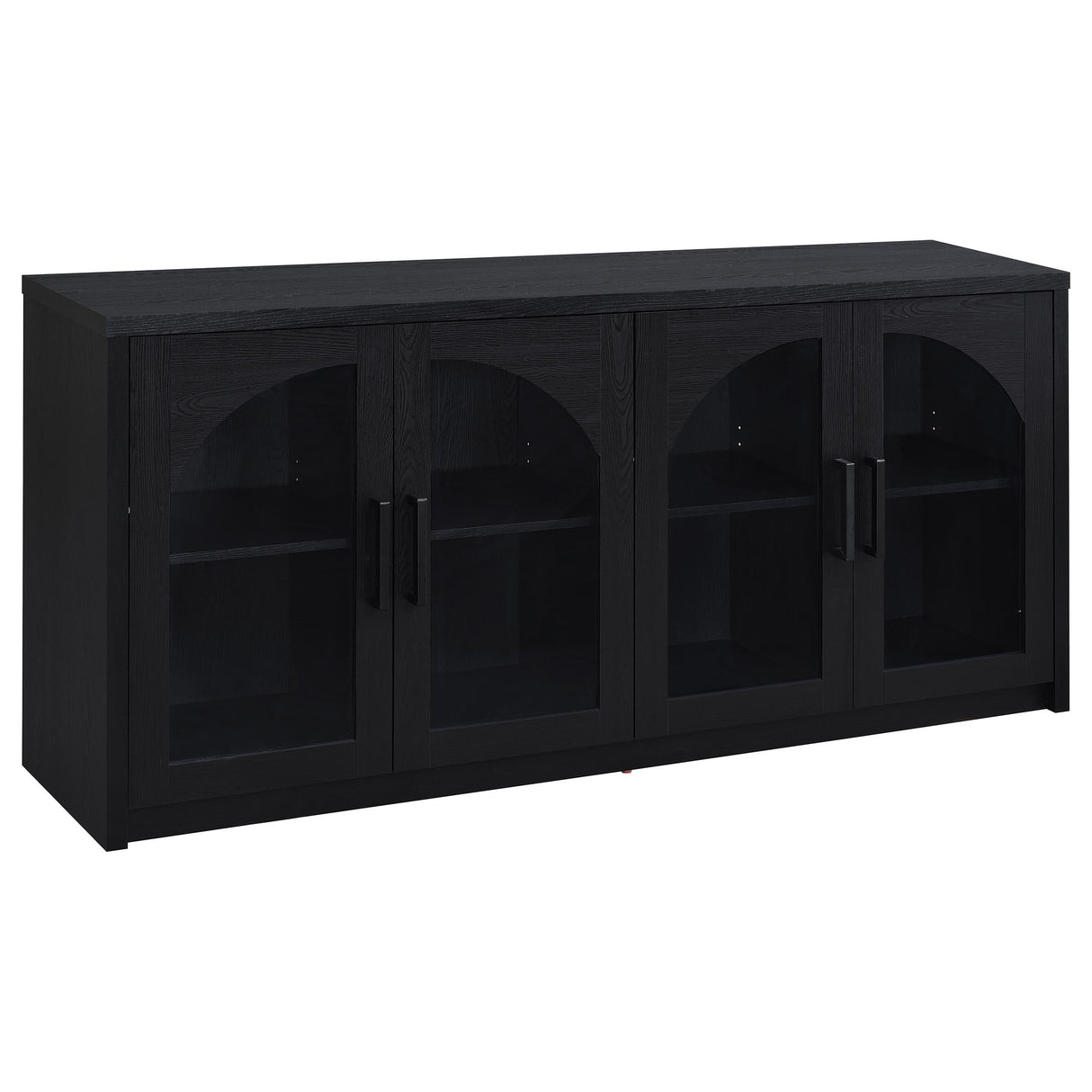 Riva Black 4-Door Dining Sideboard from Coaster - Luna Furniture