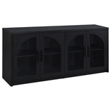 Riva Black 4-Door Dining Sideboard from Coaster - Luna Furniture