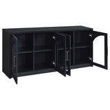 Riva Black 4-Door Dining Sideboard from Coaster - Luna Furniture